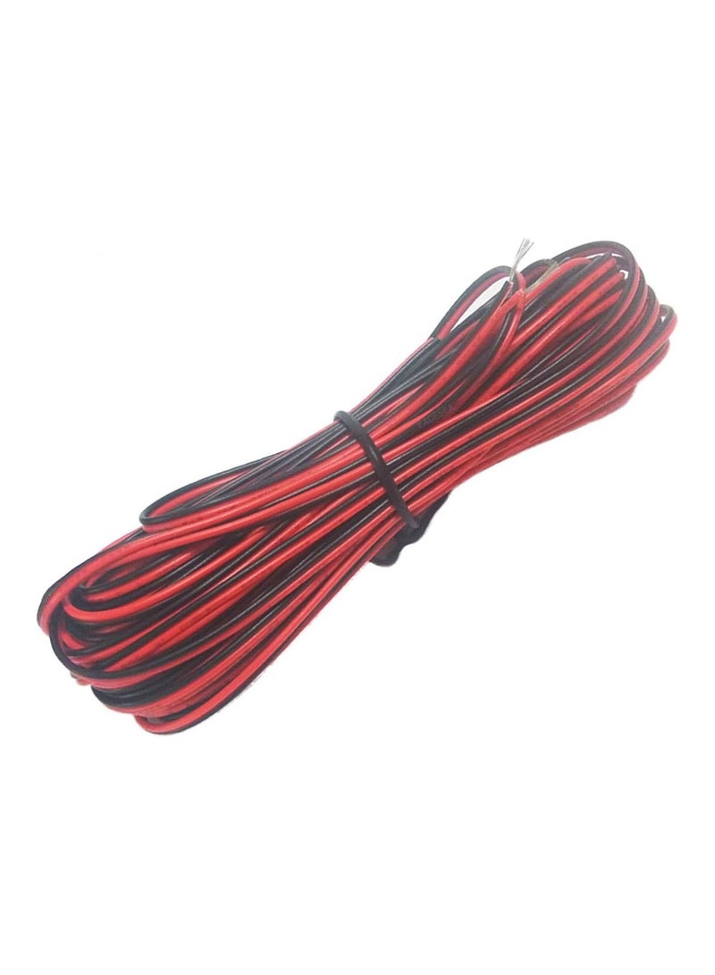 Qusai Trading LLC - 2PIN Electrical Extension Cable Wire, 20M Black & Red for LED Strips, Low Voltage, Flexible PVC Insulated Wire for DC Power, Automotive, and DIY Electronics  - Image 1