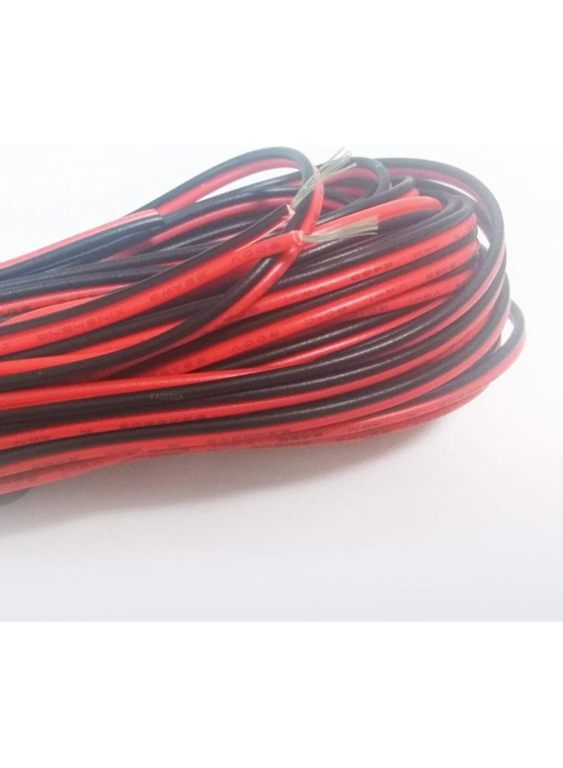 Qusai Trading LLC - 2PIN Electrical Extension Cable Wire, 20M Black & Red for LED Strips, Low Voltage, Flexible PVC Insulated Wire for DC Power, Automotive, and DIY Electronics  - Image 4