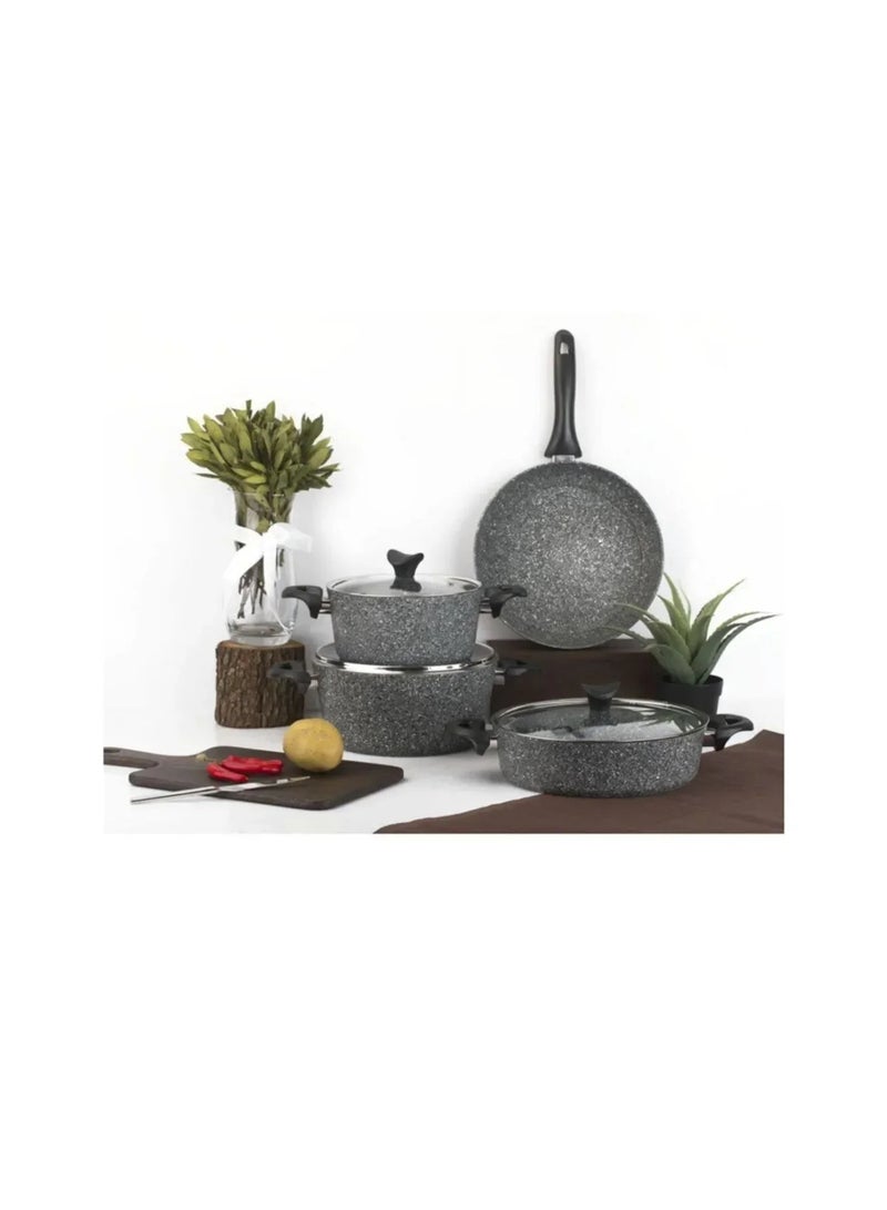 TAC Taç 7-Piece Granite Cookware Set – Made in Turkey - Image 1