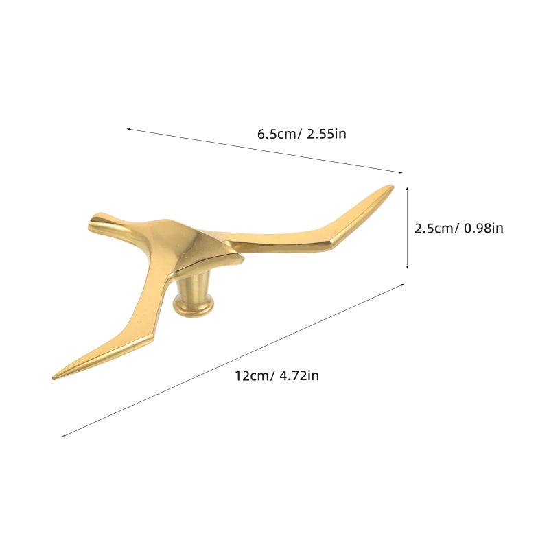 Brass Seagull Cabinet Pull Handle Vintage Kitchen Drawer Pulls Single Hole 117x56x26mm - Image 3
