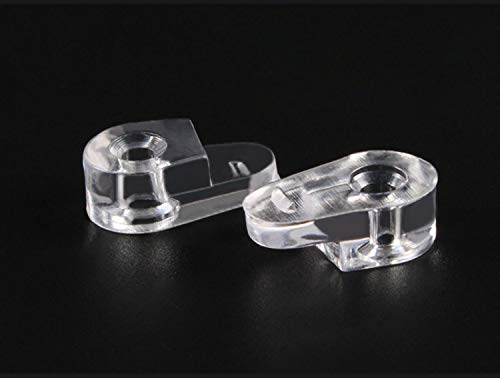lasenersm 30 Pieces Glass Door Retainer Clips with Screw Glass Retainer Clips Kit Glass Panel Clips Glass Corner Buckle Cabinet Clips Mirror Holder Clips for Glass Cabinet Doors, Clear, 20 x 11mm - Image 5