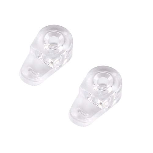 lasenersm 30 Pieces Glass Door Retainer Clips with Screw Glass Retainer Clips Kit Glass Panel Clips Glass Corner Buckle Cabinet Clips Mirror Holder Clips for Glass Cabinet Doors, Clear, 20 x 11mm - Image 2