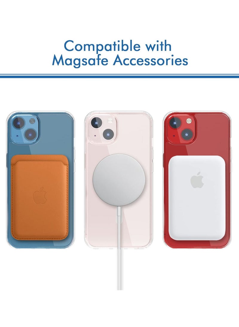 iPhone 14 Plus Magsafe Protective Case Clear with Shock Absorption Anti Scratch TPU Precise Cutouts Fit Crystal Magnetic Cover Design for Apple iPhone 14 Plus 6.7 inch in All Directions Transparent