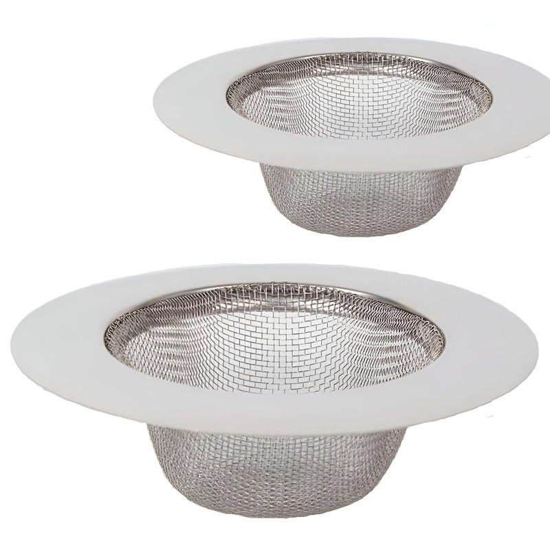 Reliable Kitchen Sink Strainer 2 Parts, Convenient Wire Mesh Drain Strainer, Multipurpose Garbage Strainer for Most Kitchen and Bathroom Drains, Designed for Easy Waste Disposal and Cleaning - Image 1