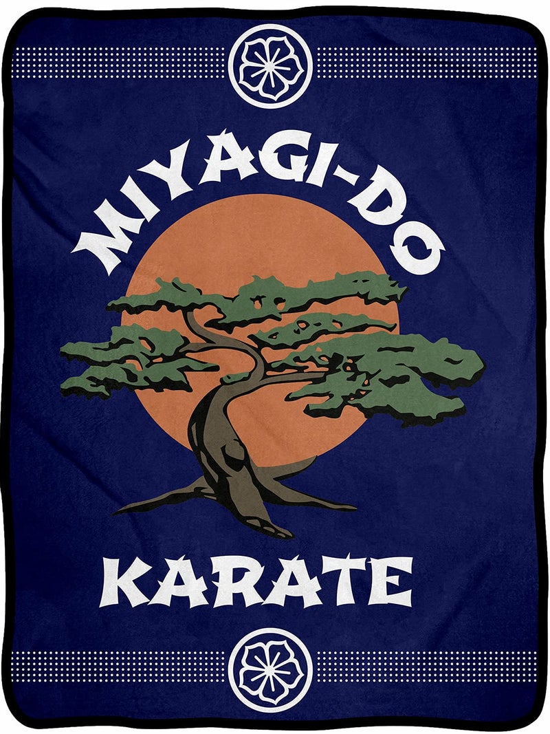 Surreal Entertainmen Surreal Entertainment Cobra Kai Miyagi-Do Karate Dojo Logo 46"" x 60"" Fleece Blanket Plush Throw - Image 1