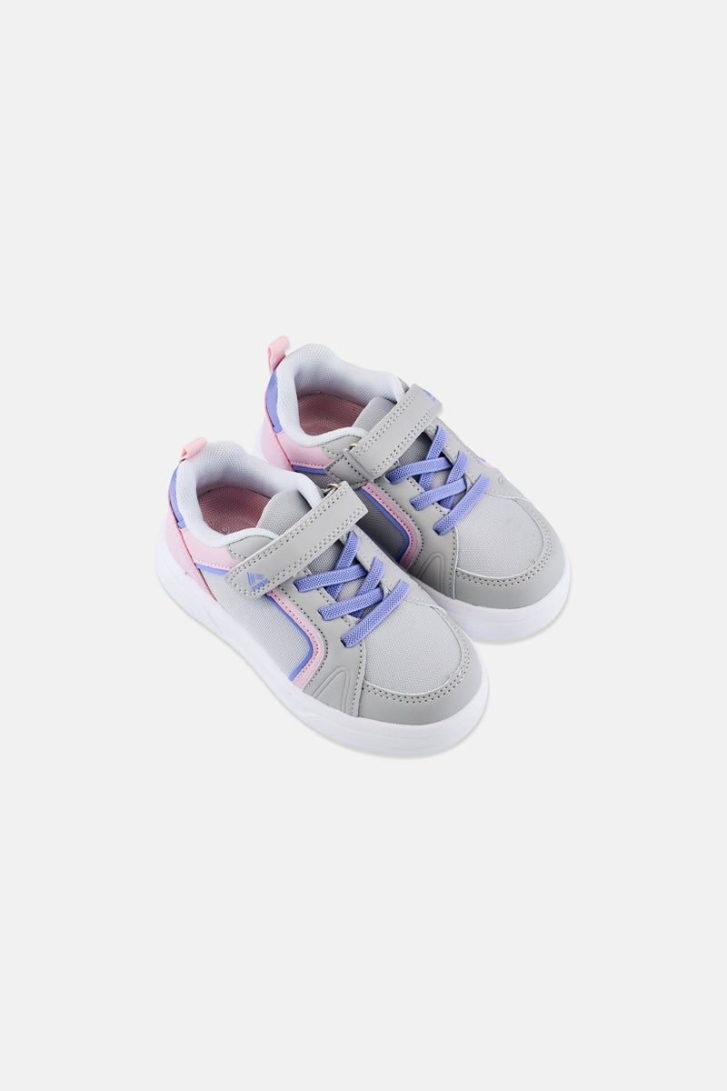 RBX Toddlers Girl Velcro Closure Outdoor Shoes, Light Grey - Image 4