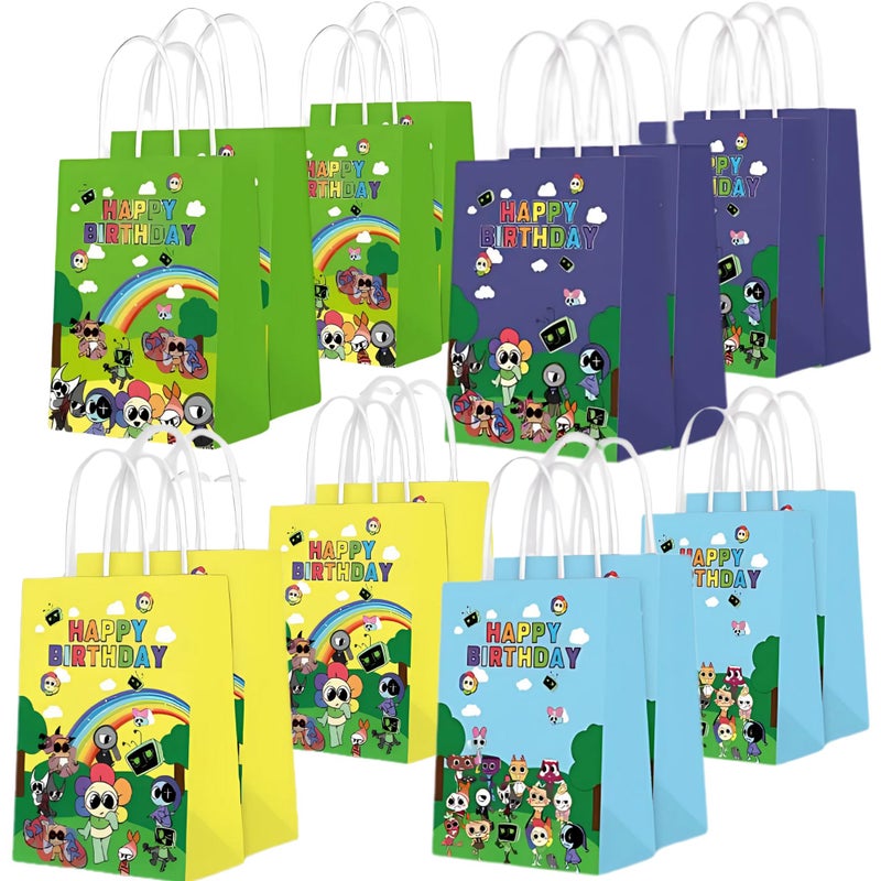 Lemoneon Dandy's World Gift Bags 16 Pcs Birthday Party Decorations Supplies - Image 1