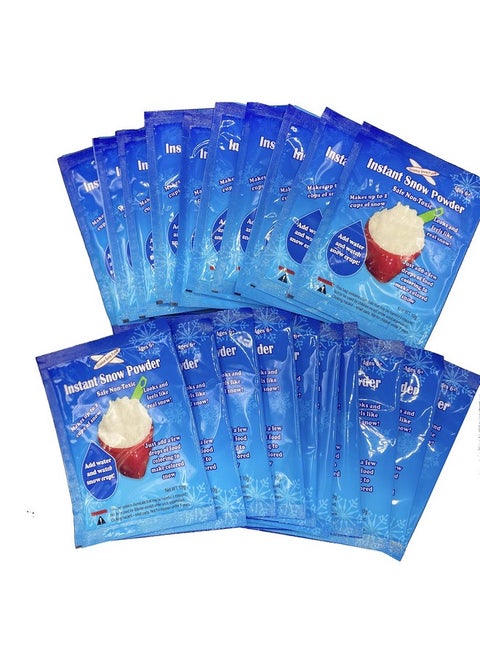 20 Individually Wrapped 10G. Packs Of Instant Snow Powder Can Makes Add Water To Make 80 Cupr Of Fake Snow Artificial Snow