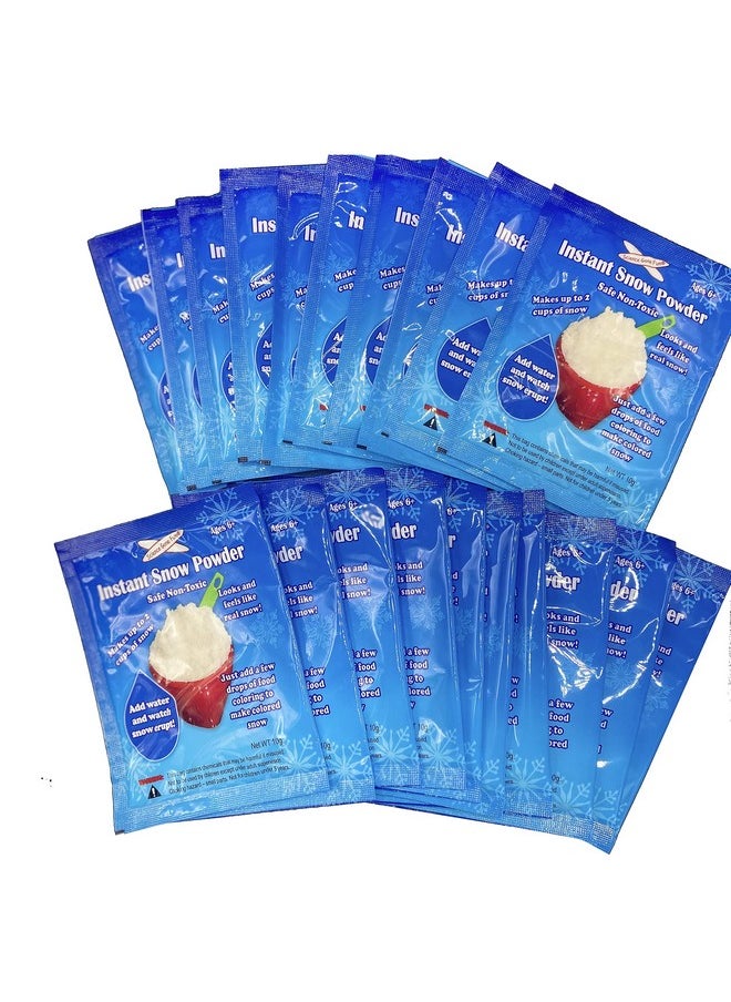 Science Gone Fun - 20 Individually Wrapped 10G. Packs Of Instant Snow Powder Can Makes Add Water To Make 80 Cupr Of Fake Snow Artificial Snow - Image 1