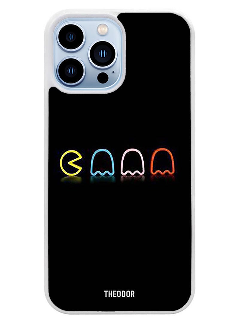 Theodor Protective Case Cover For APPLE IPHONE 14 Pro Max Pack Man(White Bumper) - Image 1