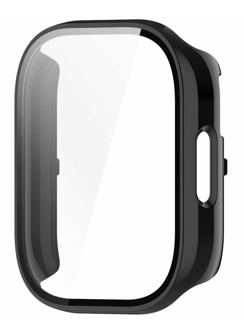 Generic 1PCS Tempered Glass Screen Protector with PC Case Cover for Redmi Watch 5 Active Anti-Scratch Bumper Strap Shockproof Protective Film Accessories (Black)  - Image 1