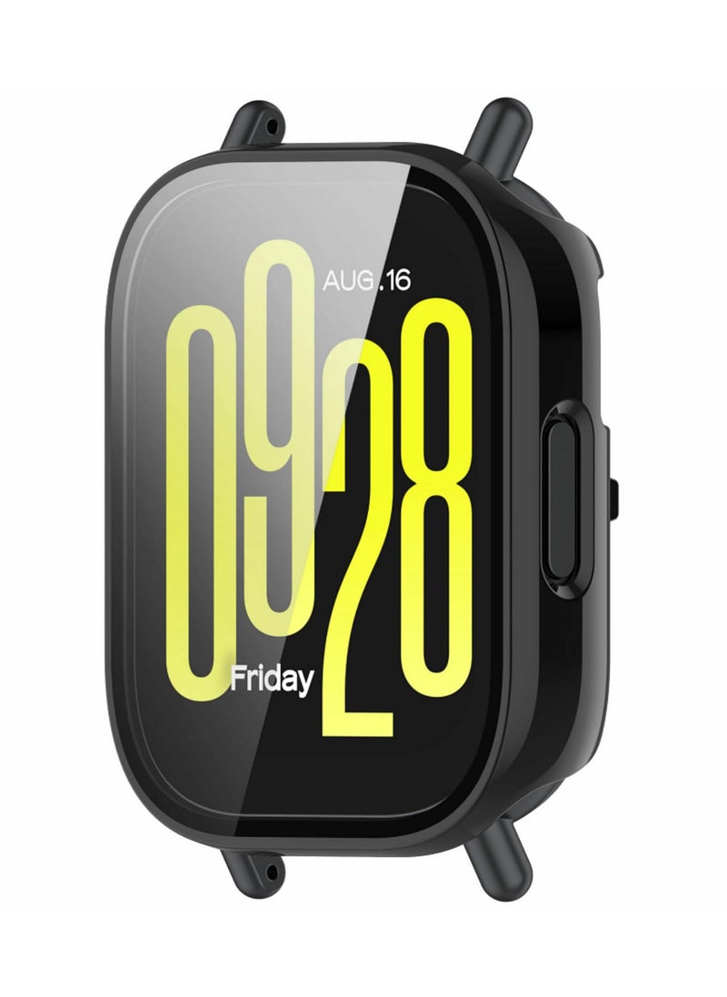 Generic 1PCS Tempered Glass Screen Protector with PC Case Cover for Redmi Watch 5 Active Anti-Scratch Bumper Strap Shockproof Protective Film Accessories (Black)  - Image 5