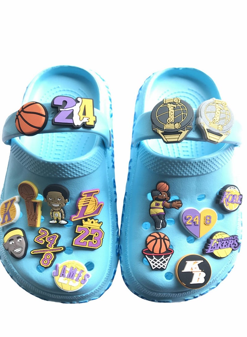 Colorful PVC Shoe Charms for Crocs and Sandals, 19 Pcs Basketball Themed Accessories for Kids and Adults, Perfect Birthday Gifts and Party Favors - Image 4