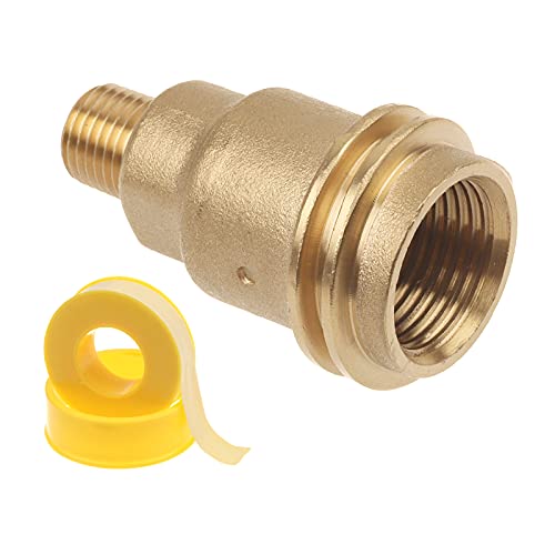 Timsec Propane Gas Fitting Hose Adapter with 1/4 Inch Pipe Thread and QCC1 Male & POL Female Connector, 33ft PTFE Gas Line Pipe Thread Tape for Outdoor Cooking - Image 1