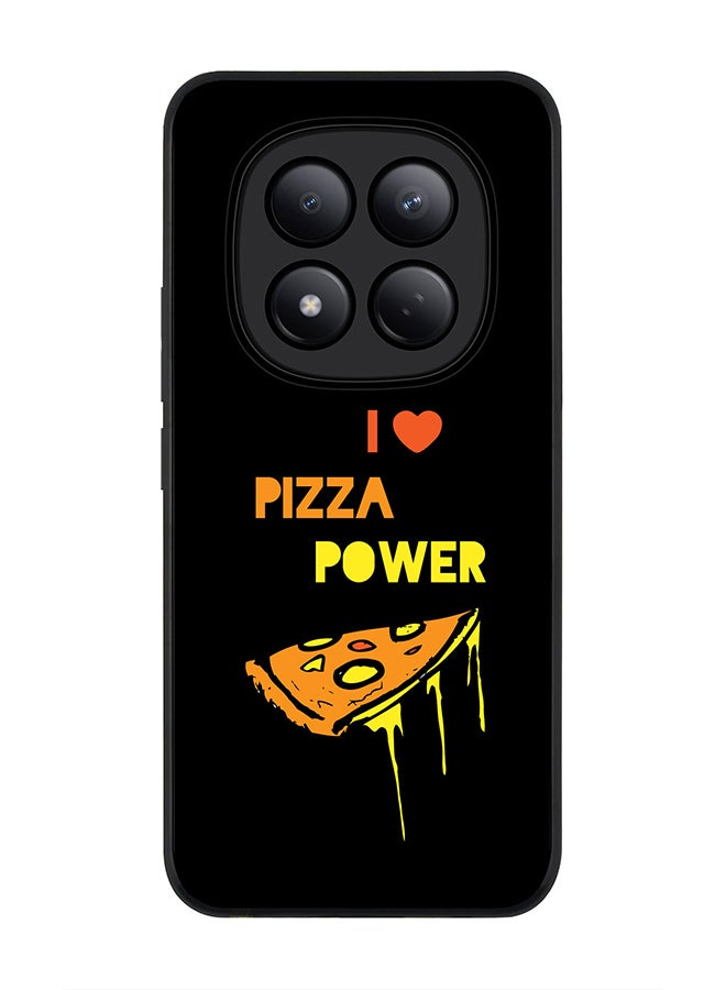 For Xiaomi Redmi Note 15 Pro 4G Case,Slim fit Camera Protection, Shockproof Thin Phone cover  - I Love Pizza (Black)