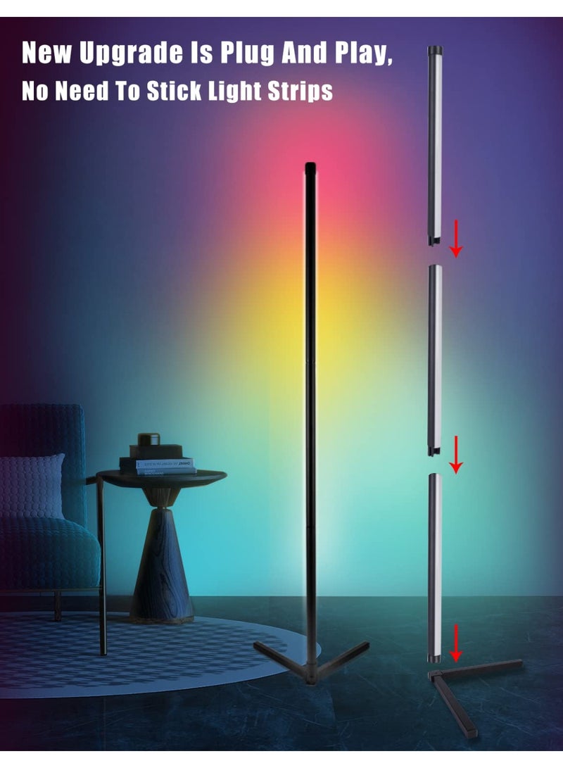 Smart RGB Gradient Corner Floor Lamp – Remote Controlled Multicolor LED Standing Light for Living Room Bedroom Gaming - Image 4