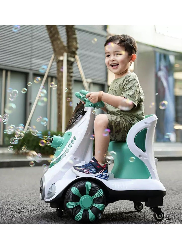 DubaiGallery 360 degree rotating car bubble balance boys and girls electric scooter for kids with Music remote control  - Image 3