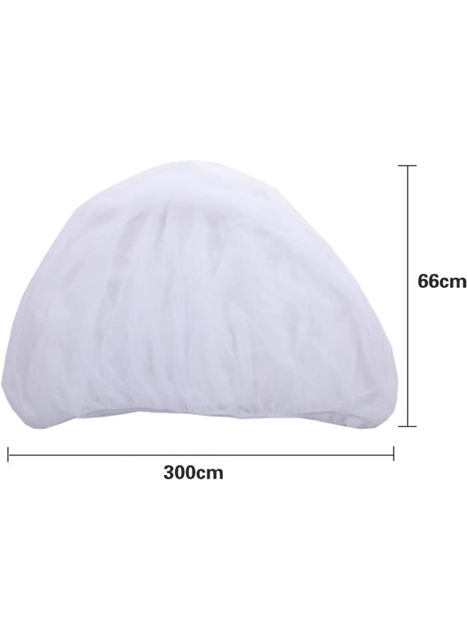 ECVV - High-Density Baby Stroller Mosquito Net Full Cover Mosquito Netting Multipurpose Breathable Infant Bug Net for Baby Carriers, Pram, Stroller, Car Seats, Cradles (White) - Image 1
