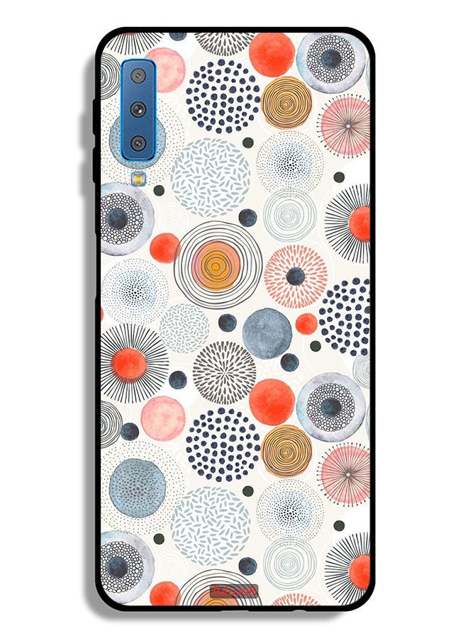 Tolwak Samsung Galaxy A7 (2018) Protective Case Cover Cotton Flowers Pattern  - Image 1