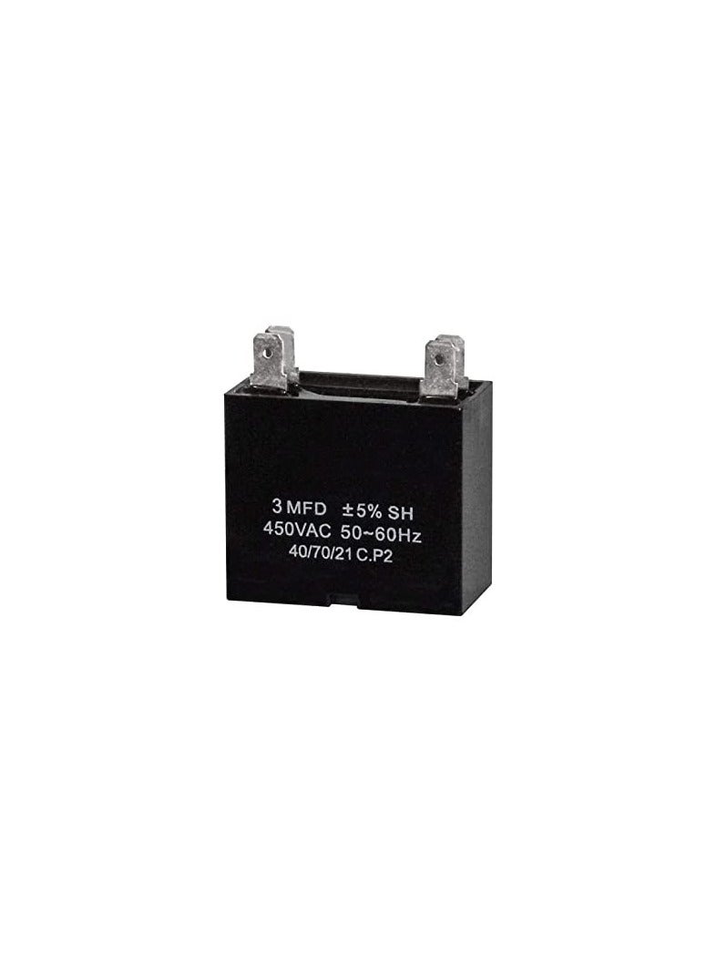 High Quality 2 Pin Rectangle Shaped Fan Capacitor 450 VAC  - Image 1
