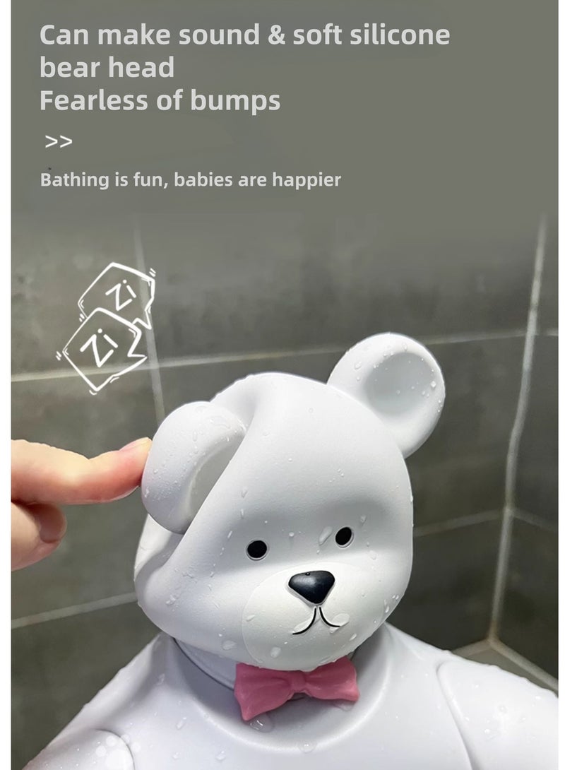 MiniJones Hugable Bear Bathing Stand Adjustable Height Bathing Station with Non-slip Base Bathtub Shower Stand Bath Accessories for Toddlers and Infants Above 6 Months - Image 4