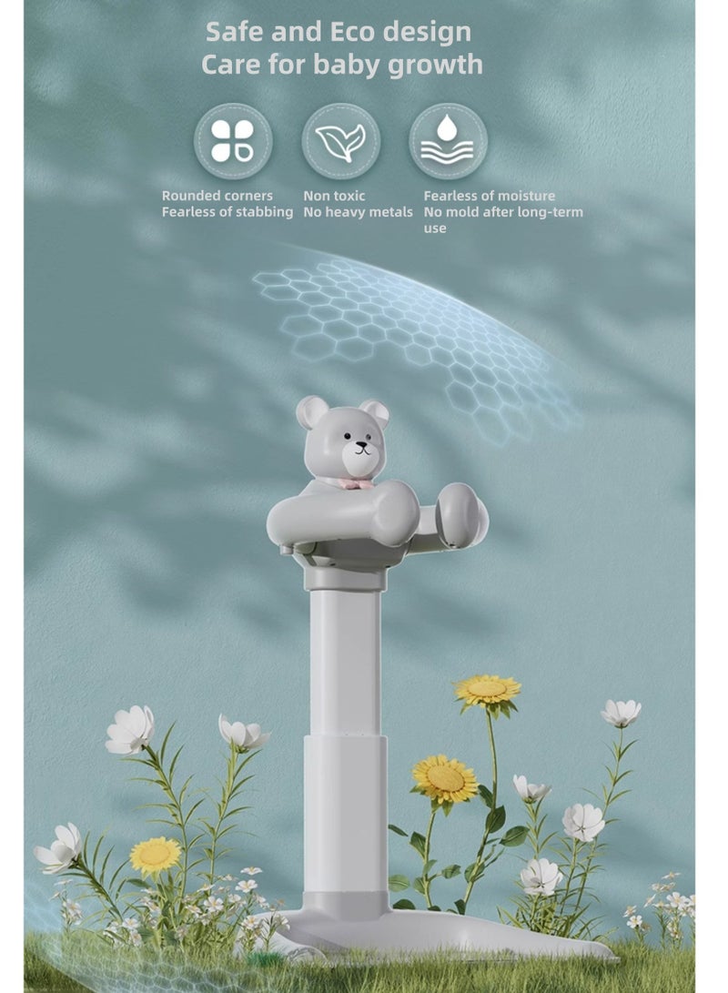 MiniJones Hugable Bear Bathing Stand Adjustable Height Bathing Station with Non-slip Base Bathtub Shower Stand Bath Accessories for Toddlers and Infants Above 6 Months - Image 3