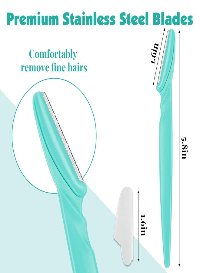 Phyyixs 88 Pcs Dermaplaning Tool & Face Razors for Women in Storage Jar – Seafoam Coastal Style, Eyebrow Razor with Safety Covers for Women & Men, Ideal Summer Skincare Gift - Image 2