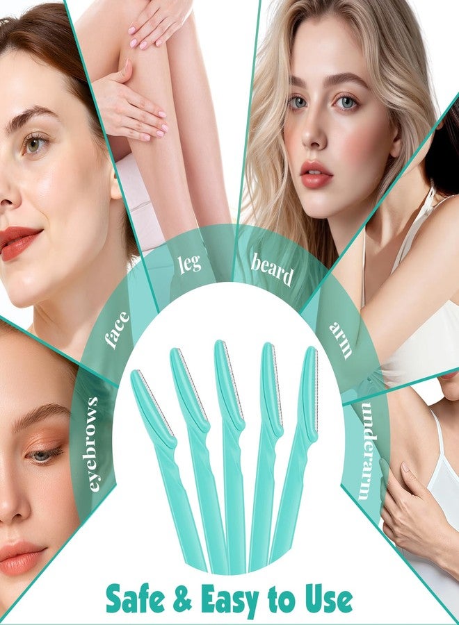 Phyyixs 88 Pcs Dermaplaning Tool & Face Razors for Women in Storage Jar – Seafoam Coastal Style, Eyebrow Razor with Safety Covers for Women & Men, Ideal Summer Skincare Gift - Image 5