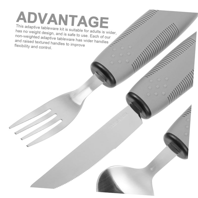 Professional Elderly Adaptive Tableware With Tpr Built Up Handles - Image 5