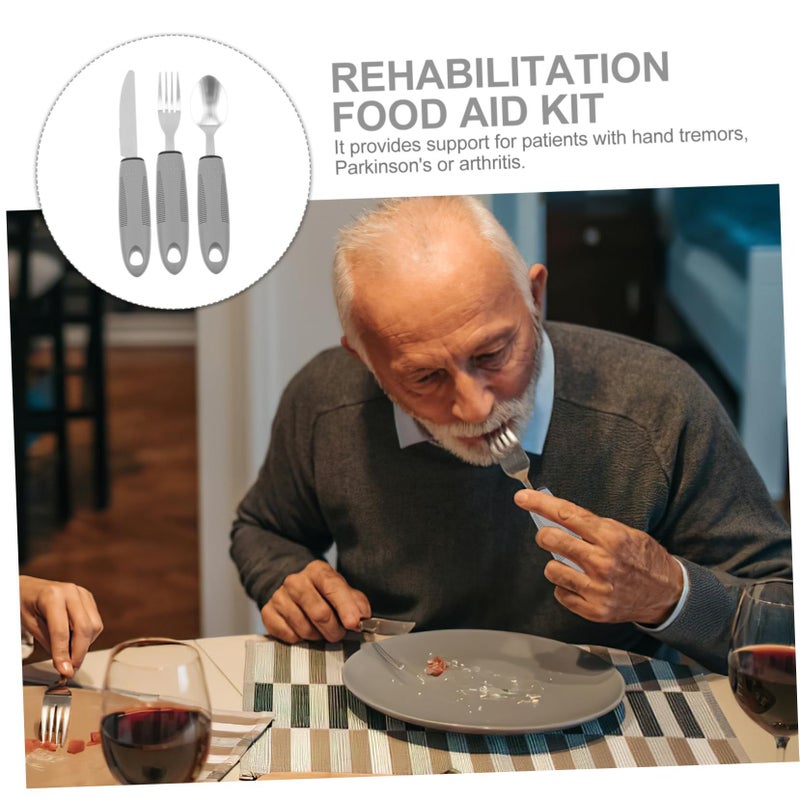 Professional Elderly Adaptive Tableware With Tpr Built Up Handles - Image 4