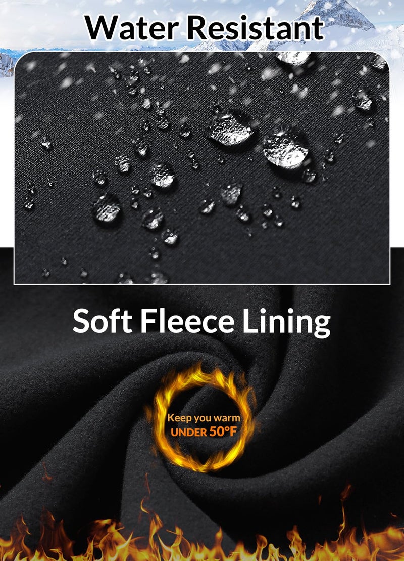 baleaf Women's Fleece Lined Pants Winter Thermal Warm Yoga Pants Flare Leggings Waterproof Warm Bell Bottom Leggings with Pockets 29'' Black XS - Image 3