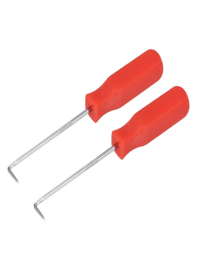 M METERXITY 2 Pack 90 Degree Picks - Oil Seal Gasket Precision Screwdriver Puller Remover, Sturdy Durable, Apply to Engine Blocks Cylinder Heads (142mm, Red) - Image 1