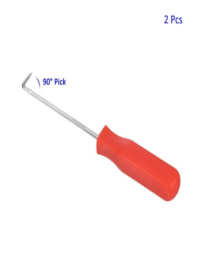 M METERXITY 2 Pack 90 Degree Picks - Oil Seal Gasket Precision Screwdriver Puller Remover, Sturdy Durable, Apply to Engine Blocks Cylinder Heads (142mm, Red) - Image 4