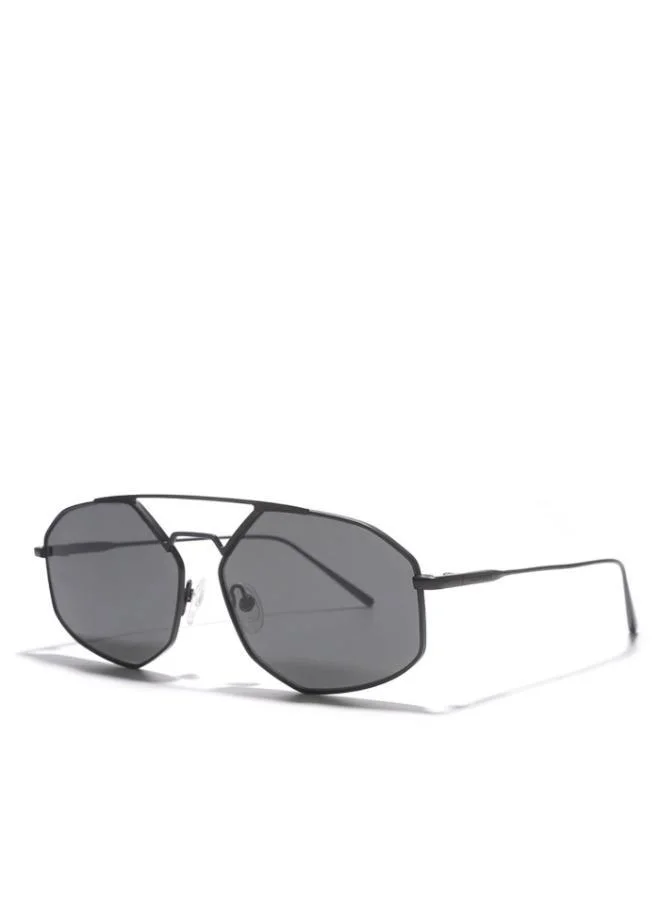 30Sundays POIRET - La French Collection Men Gray Sunglasses - Frame Material: Metal - Lens Color: Gray- Frame Color: Black - Full Rim