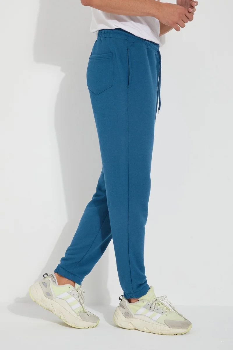Twenty3 Men's 3 Yarn Pocket Elastic Waist and Leg Plain Sweatpants