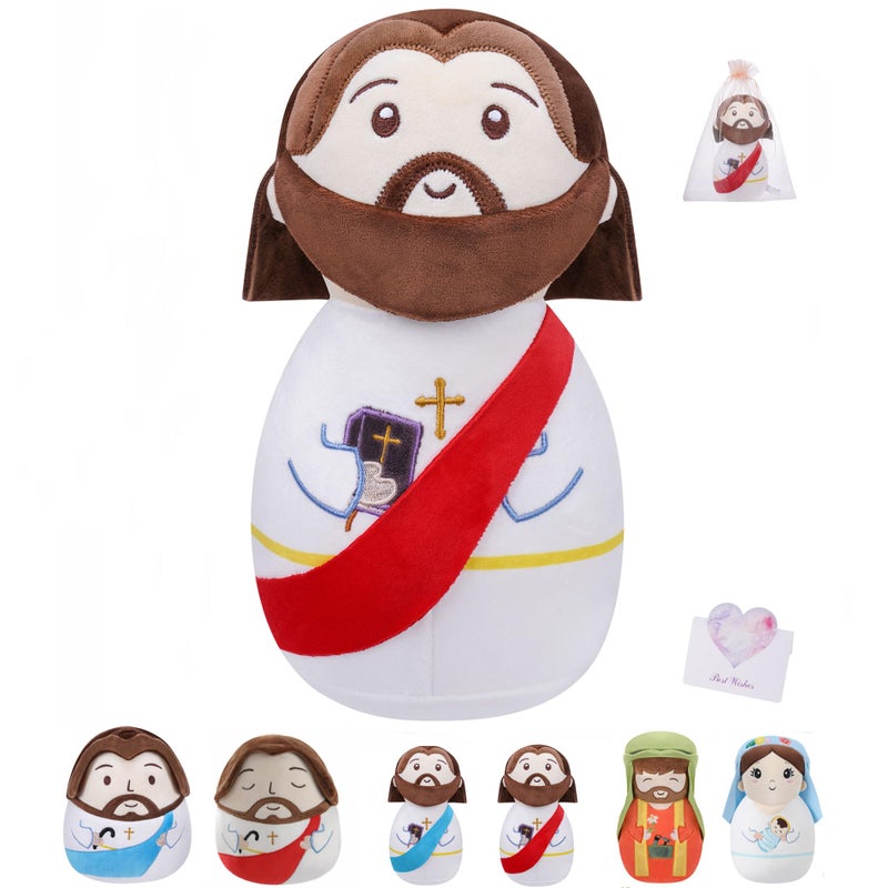 LeYoHa Jesus Plush Doll Christian Gifts Baptism Gift for Kids Classic Religious Savior My Friend Jesus Stuffed Doll Toys with Bible 10 Inch - Image 3