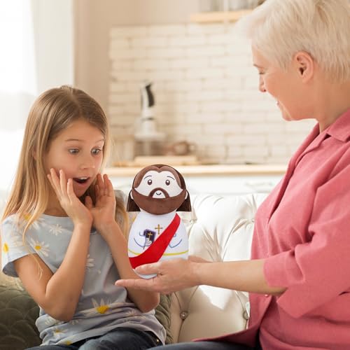 LeYoHa Jesus Plush Doll Christian Gifts Baptism Gift for Kids Classic Religious Savior My Friend Jesus Stuffed Doll Toys with Bible 10 Inch - Image 5