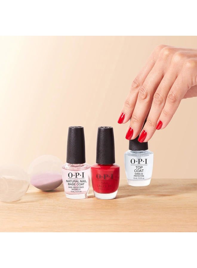 OPI Classic Nail Lacquer, 7 Days Wear, Chip-resistant, High-Shine Color Nail Polish 15ml (Natural Nail Base Coat, 15ml) - Image 4