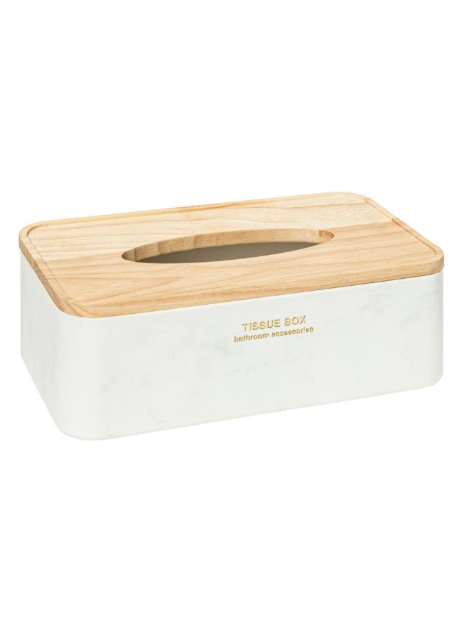 حامل ماكينة تحضير ليا علبة مناديل مستطيلة اللونين الأبيض والبني 8.6 × 13.3 × 25 سم 200139