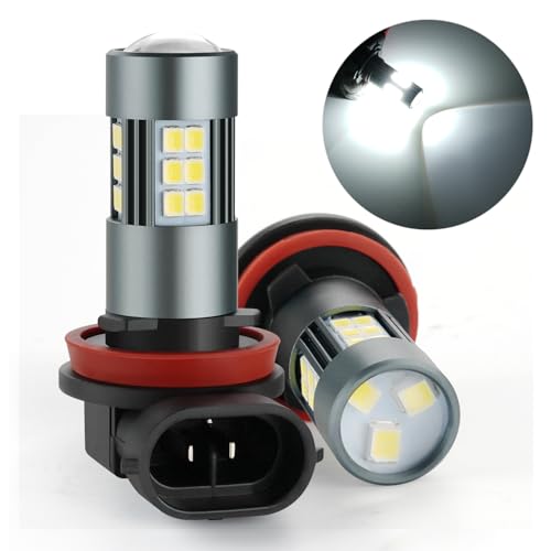 iFunyLED H11 LED Fog Light Bulbs H8 H16 Super Bright 6500K Cool White Plug and Play Replacement Fog Lights for Car Truck SUV 2Pack - Image 1