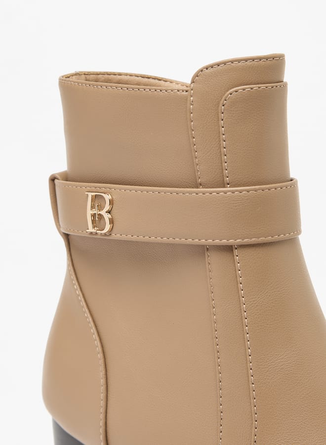 Flora Bella By Shoexpress Solid Boots with Zip Closure and Block Heels  - Image 5