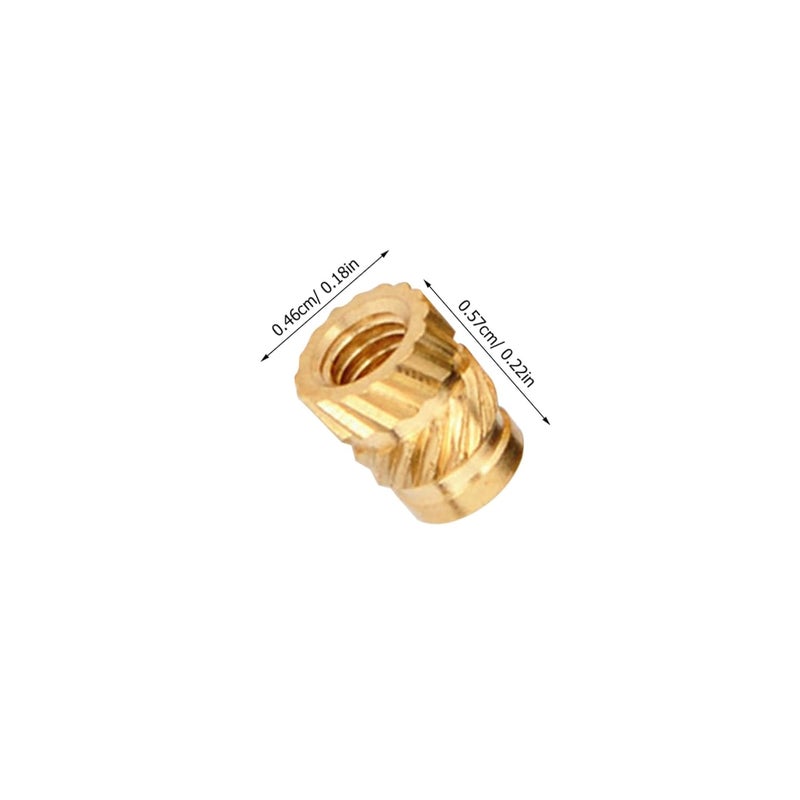 100pcs M3 Knurled Brass Threaded Heat Set Insert Nuts, Heat-Resistant Brass Threaded Inserts for 3D Printer Components and Industrial Fastening - Image 2