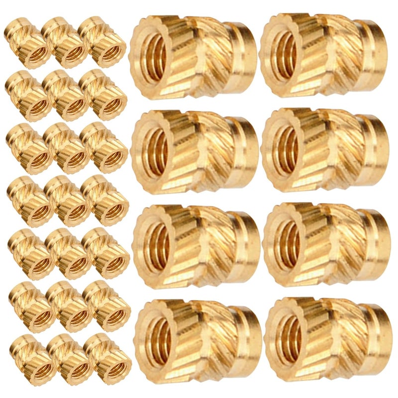 100pcs M3 Knurled Brass Threaded Heat Set Insert Nuts, Heat-Resistant Brass Threaded Inserts for 3D Printer Components and Industrial Fastening - Image 1