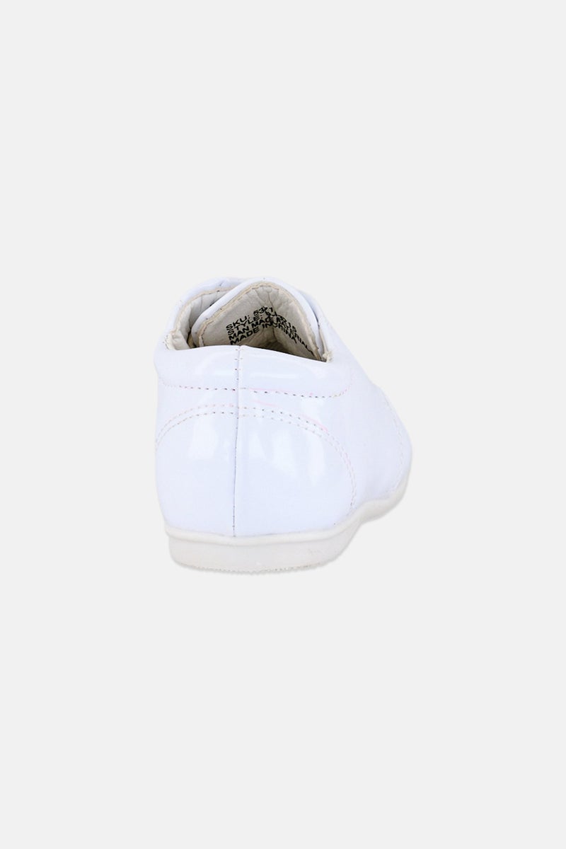Josmo Toddlers Boy Lace Up Patent Causal Shoes, White - Image 2