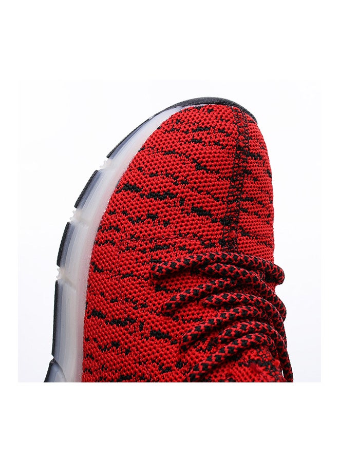 إسكدنيا حذاء رياضي برقبة منخفضة مزود بأضواء LED وامضة وعجلات أحمر - Image 3