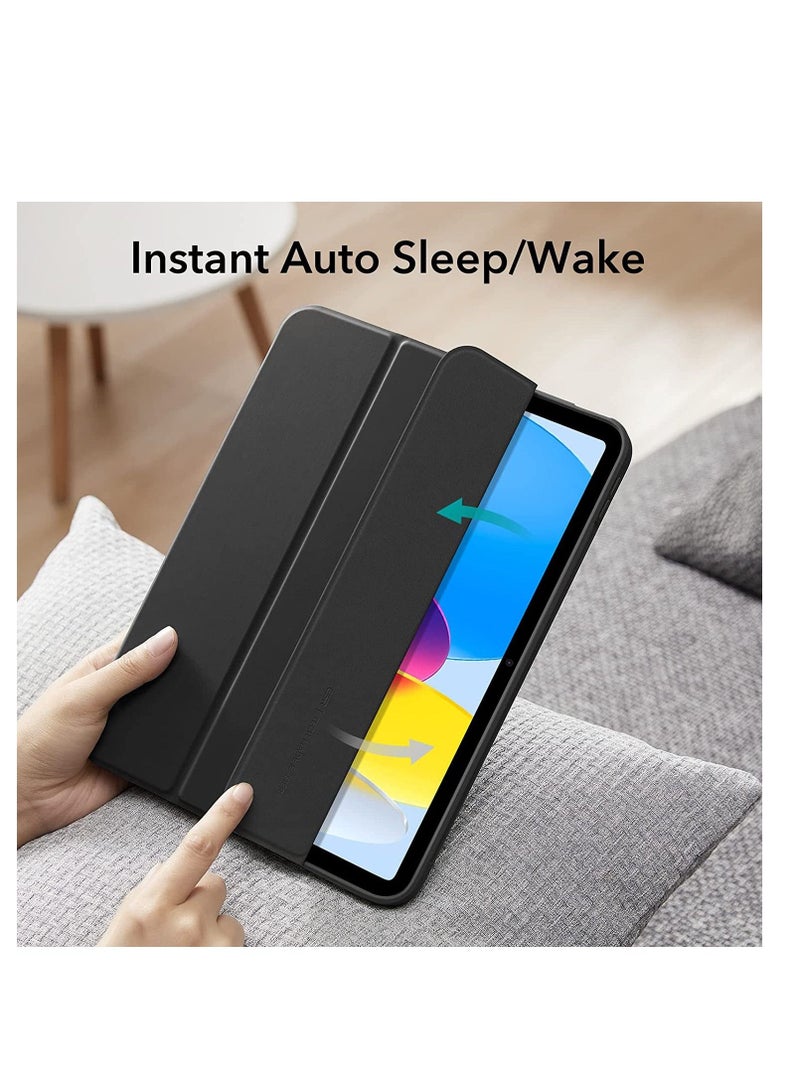 جينيكست حامل ذكي واقٍ ناعم من البولي يوريثان الحراري ثلاثي الطي مع غطاء حامل قلم رصاص لجهاز iPad 10th Generation 10.9 Inch (2022) - Image 3