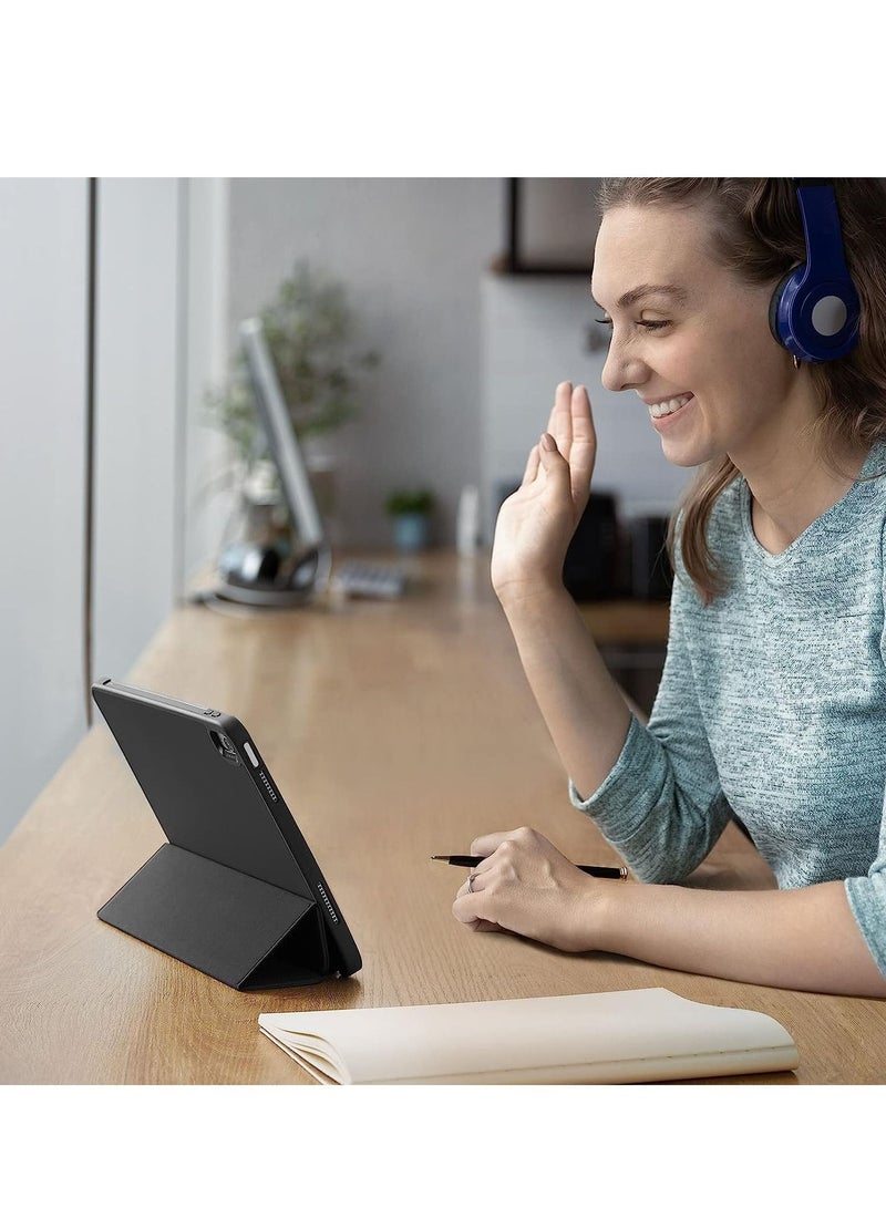 جينيكست حامل ذكي واقٍ ناعم من البولي يوريثان الحراري ثلاثي الطي مع غطاء حامل قلم رصاص لجهاز iPad 10th Generation 10.9 Inch (2022) - Image 4