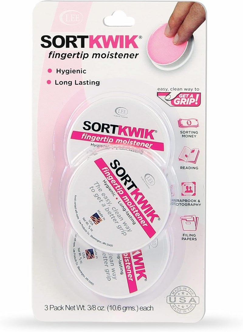 Sortkwik LEE Fingertip Moistener, Hygienic and Odorless, Enhances Grip for Accurate Counting and Sorting, Non-Greasy Formula, Ideal for Office and Home Use – 9-Pack, 3/8 oz - Image 2
