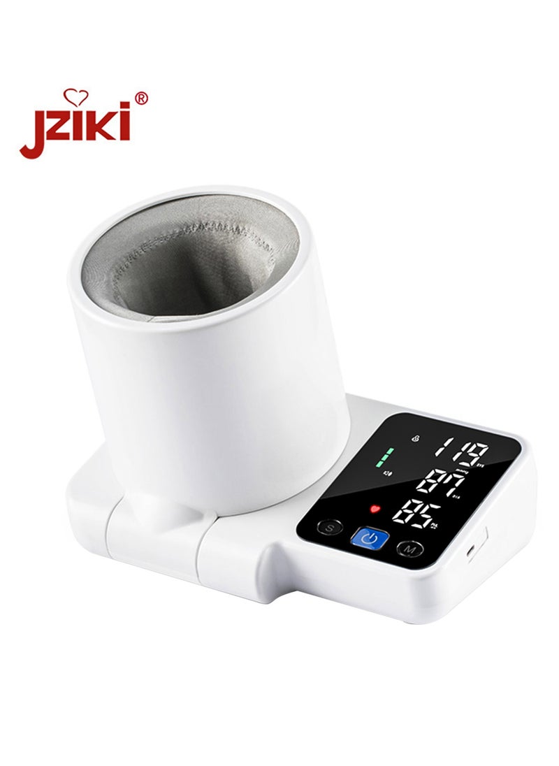 JZIKI - ZK-B886 Arm Barrel Electronic Blood Pressure Monitor Digital BP Monitor Tonometer Movable English Voice Broadcast Heart Rate Detection with Large LED Screen for Home Use - Image 1