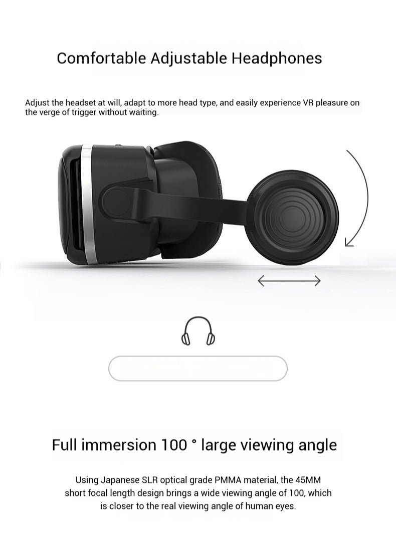 في آر شينيكون نظارات 3D VR Box واقع افتراضي مع جهاز تحكم عن بعد لألعاب الفيديو والتلفزيون والأفلام متوافقة مع هواتف iPhone وAndroid مقاس 4.7-6.53 بوصة للاستخدام اليومي والهدايا والأنشطة الخارجية - Image 4